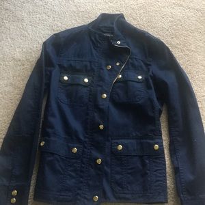 JCREW Navy Jacker with gold hardware worn once!